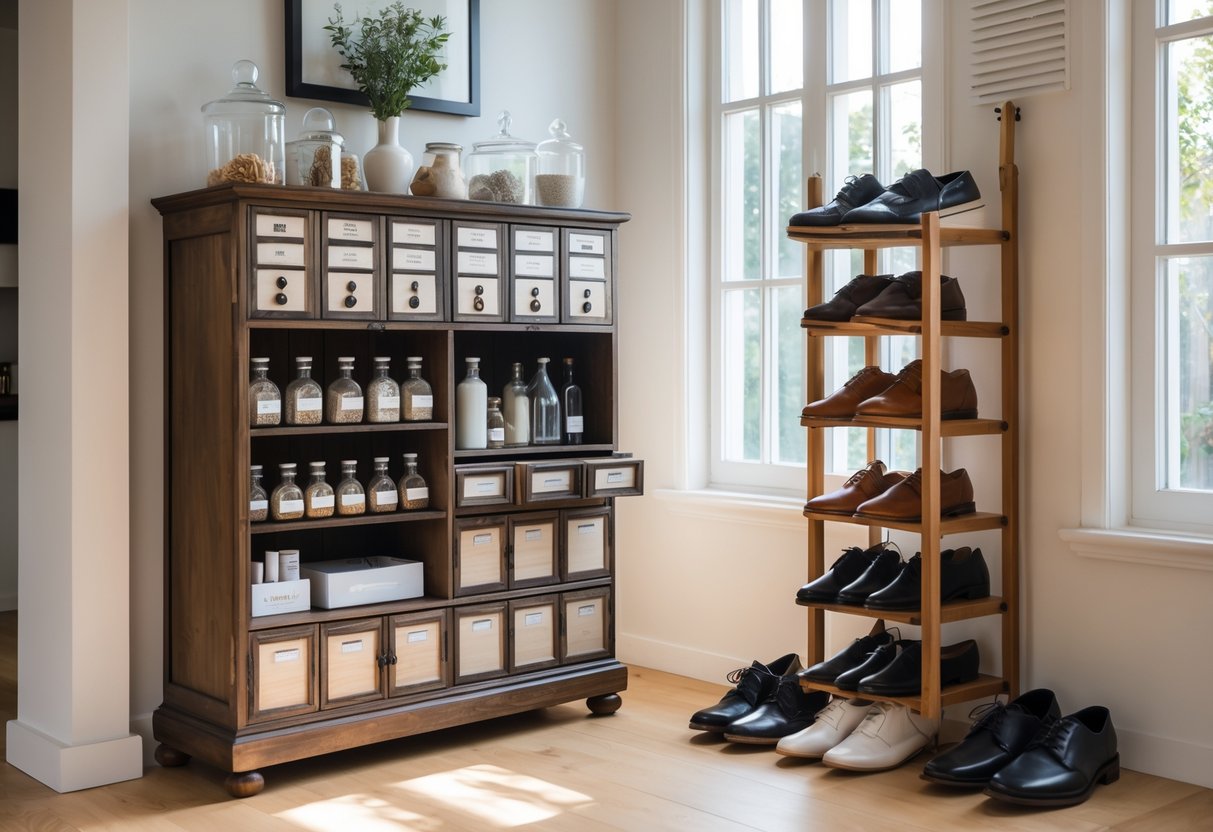 Sådan organiserer du dit hjem med en apoteker disk og skostativ